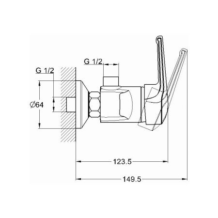 Смеситель для душа G.Lauf LWZ5-A182, хром