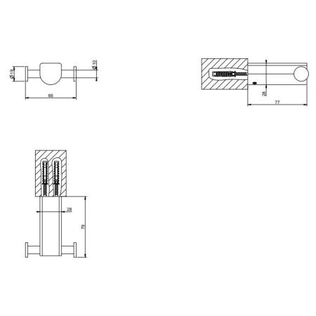 GESSI Rilievo Крючок двойной, цвет: хром