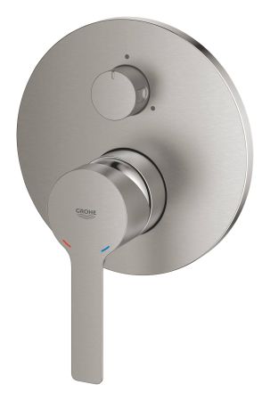 Смеситель для ванны GROHE Lineare New с переключателем на 3 положения, суперсталь (24095DC1), артикул 24095DC1