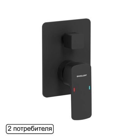Смеситель для душа скрытого монтажа EXCELLENT Keria AREX.2045BL (черный мат), артикул AREX.2045BL