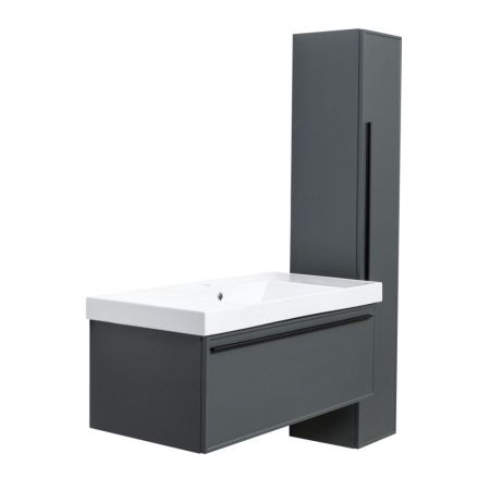 Тумба под раковину подвесная La Fenice Elba FNC-01-ELB-G-100, серо-зеленая, артикул FNC-01-ELB-G-100