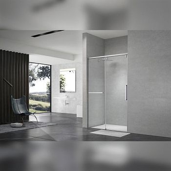 Душевая дверь в нишу Terminus Альба 140х220, хром