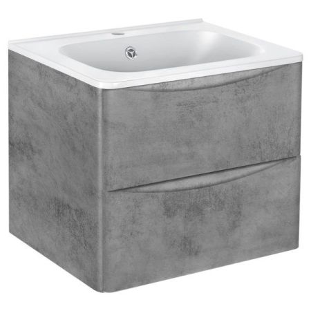 Тумба под раковину Vincea Paola VMC-2P600BT подвесная Beton, артикул VMC-2P600BT
