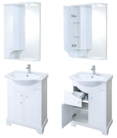 Тумба под раковину Акватон Элен 65 1A218901EN010 Белая, артикул 1A218901EN010