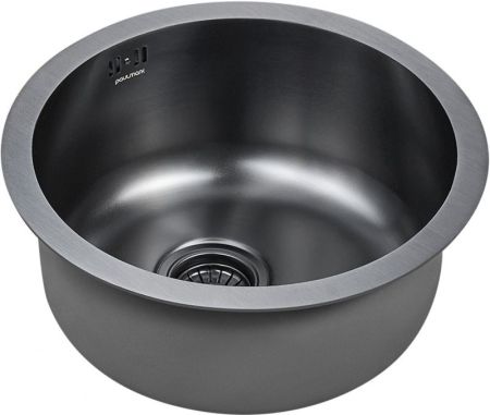 Кухонная мойка Paulmark Werra 46 PM404646-GM Вороненая сталь