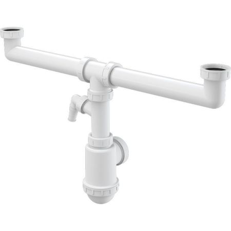 Сифон для кухонной мойки Alcaplast A448P-DN50/40 Белый, артикул A448P-DN50/40