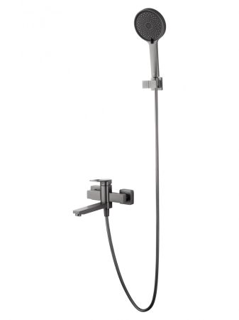 Смеситель для ванны с душем WONZON & WOGHAND FRAME, Темный графит (WW-88639010-BGM)