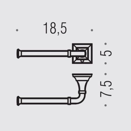 Colombo Portofino Держатель туалетной бумаги, подвесной, SX, цвет: хром, артикул B3208S.CR