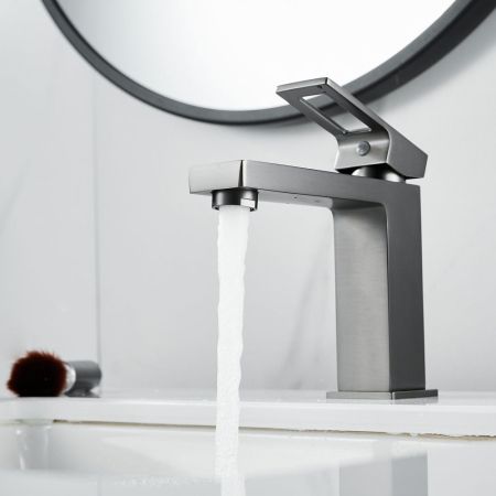 Смеситель для раковины Raffine F0196T, оружейная сталь, артикул F0196T