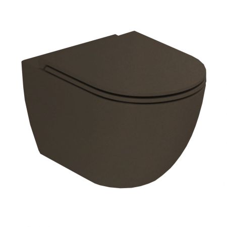 AZZURRA COMODA Унитаз подвесной безободковый 51,5x36см, цвет Cacao, артикул CMVCSPE00000CC