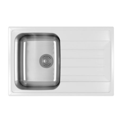 Кухонная мойка Dr. Gans ДУЭТ 26.120.B0760.401, белый, артикул 26.120.B0760.401