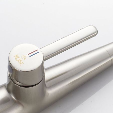 Смеситель для кухни с гибким изливом и режимом "душ" Rose R213L, сатин