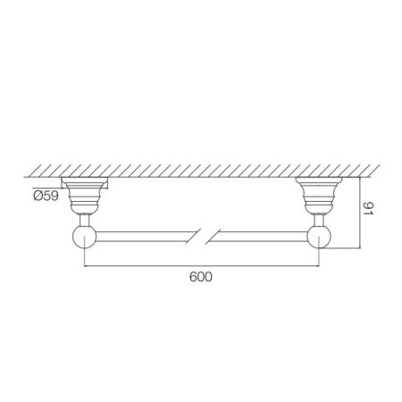 Fima Carlo Frattini Accessori Полотенцедержатель 60см., подвесной, цвет: золото, артикул F6060/60OR