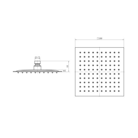 Верхний душ FASHUN A022-8, белый