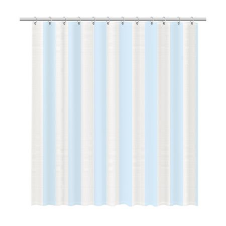 Штора для ванной комнаты FIXSEN VAFEL FX-5020C, белый/голубой, артикул FX-5020C