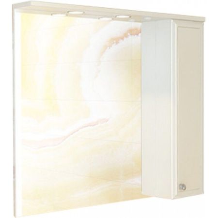 Зеркало со шкафом Comforty Сочи 85 3132119 Белый глянец