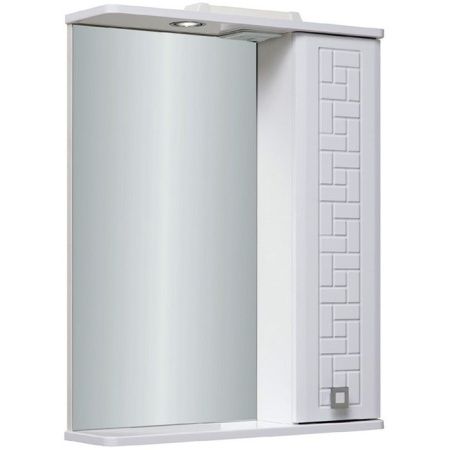 Зеркало со шкафом Runo Авила 60 R 4620750023690 с подсветкой Белое