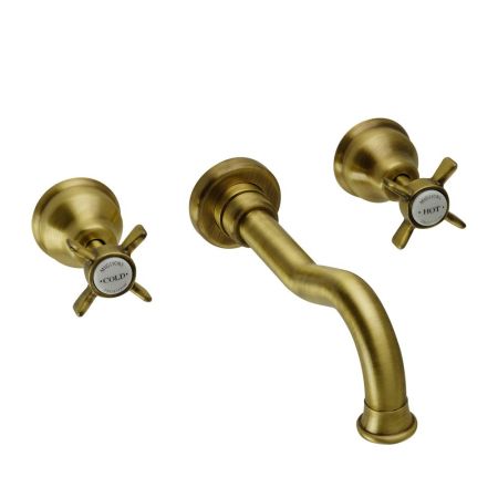 PRINCETON Смеситель для раковины скрытого монтажа настенный, бронза, артикул 19348