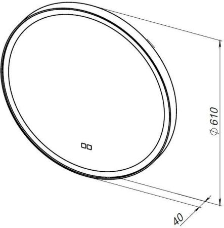 Зеркало Aquanet Тренд 60 черный
