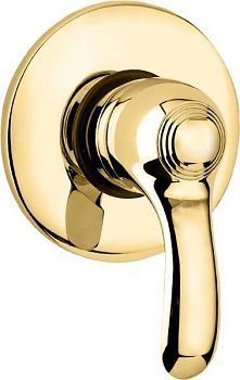 Emmevi Harmony, встраиваемый в стену однорычажный смеситель для душа, цвет золото