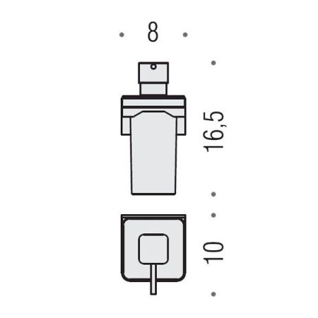 Colombo Forever Дозатор для жидкого мыла подвесной, цвет: хром/матовое стекло, артикул B9333.CR-VAN