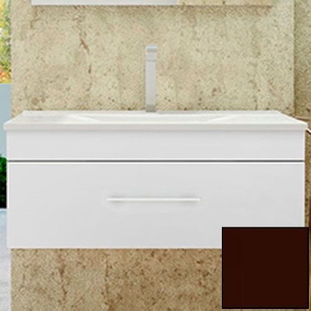 Тумба с раковиной SanVit Квадро Lux 75 kkvad075 в цвете Ral подвесная Шоколад, артикул kkvad075