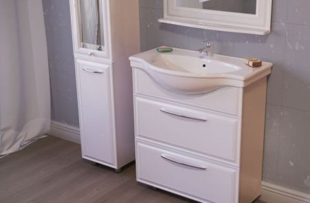 Тумба под раковину Raval Classic 80 Белая, артикул Cla.01.80/N/W