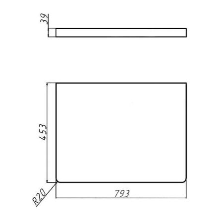 Столешница Velvex Klaufs 80 без отверстий, Invisible Line, артикул st.KLA.80 дуб французский