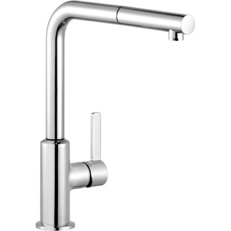 Смеситель для кухни, Kludi, L-INE, тип открывания воды-однорычажный, тип регулирования воды-керамический картридж, монтаж-на раковину/столешницу, отверстия для монтажа-1, высота, мм-290, вынос излива, мм-210, тип излива-выдвижной, поворотный 360° , тип по, артикул 408510575