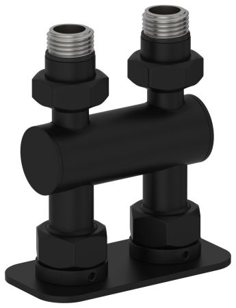 Модуль 2х1/2" прямой EU50 (Матовый черный), артикул 31-1537-1234