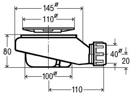 Поддон из акрона серия BASE фактура SLATE, артикул PLATO_BASE_HUNDRED_SLATE_NEGRO_100x100