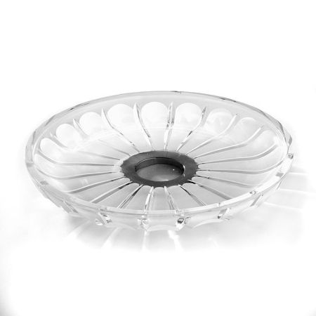 3SC MONTBLANC Лоток универсальный, крулый, настольный, цвет: прозрачный хрусталь/хром, артикул MB66ACRSL