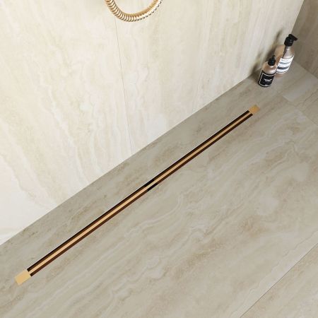 Душевой трап обрезной - SDR-50Gb - золото браш (800)