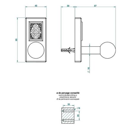 THG METROPOLIS CRISTAL NOIR Крючок одинарный, цвет Soft Gold, артикул A2L-F30-517