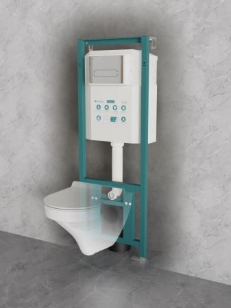 Инсталляция для подвесного унитаза Knotlor ISWC401FG, бирюзовый, артикул ISWC401FG