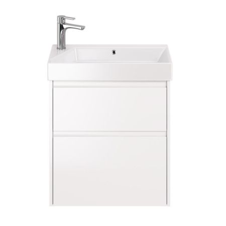 Тумба с раковиной подвесная Dreja Slim 65 см, белый, артикул 99-0401-com