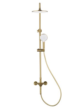 Душевая система WONZON & WOGHAND CLICK, Брашированное золото (WW-N3S962-BG), артикул WW-N3S962-BG