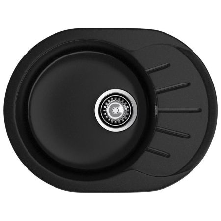 Кухонная мойка GranFest RONDO 580L, черный, артикул R-580L черный