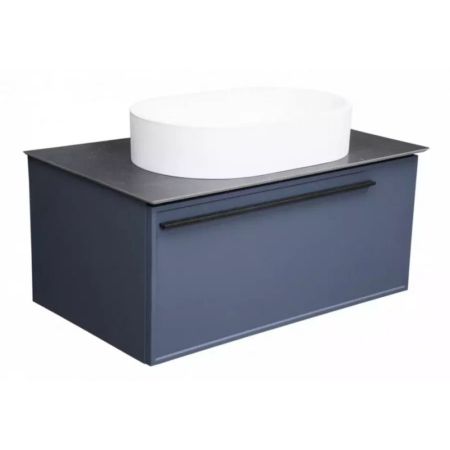 Тумба под раковину подвесная La Fenice Elba FNC-01-ELB-BG-80, синяя, артикул FNC-01-ELB-BG-80