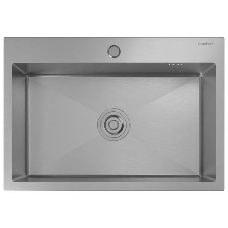 Кухонная мойка GranFest 6545, нержавеющая сталь, артикул 6545 нерж