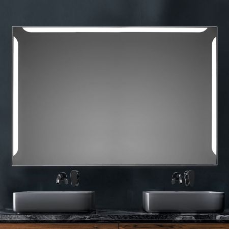 Xpertials ALICE, зеркало 100х80 см, LED свет, вкл/выкл с диммером, профиль матовый хром, артикул 84354135-41697