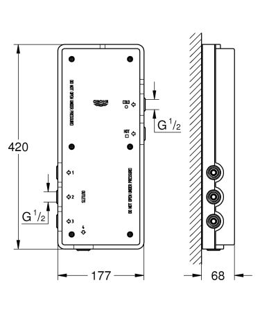 Встраиваемый электронный термостат GROHE Ondus (36067000), артикул 36067000