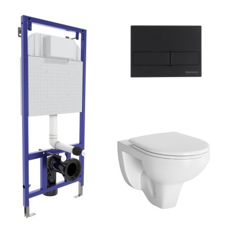 Комплект BERGES для монтажа подвесного унитаза GAMMA: инсталляция NOVUM525, кнопка L5, унитаз  с сиденьем  микролифт, быстросъем, артикул 042426