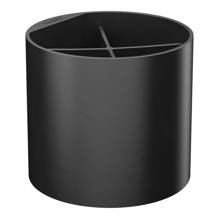 Стакан, Hansgrohe, WallStoris, одинарный, ширина, мм-126, глубина, мм-126, высота, мм-108, тип установки-на штанге кликом, материал стакана-пластик, цвет-черный матовый, артикул 27921670