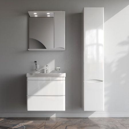 M80FHX0652WG Like, База под раковину, подвесная, 65 см, 2 ящика, белый, глянцевая, шт, артикул M80FHX0652WG