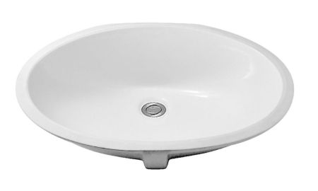 Olympia Sottopiano, подстольная овальная раковина 59х44,5 см, с крепежом, цвет белый глянцевый, артикул LIL4457001