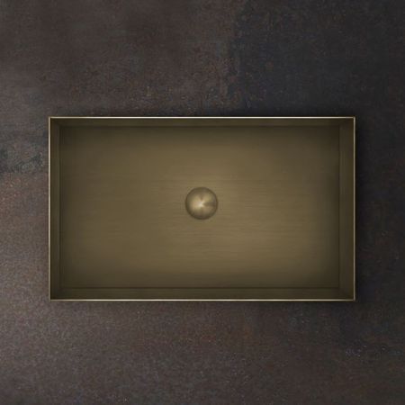 GESSI 316 Раковина 600x350 мм., для установки на столешницу, без перелива, нержавеющая сталь, цвет Warm bronze Brushed PVD