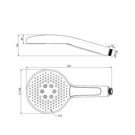 Душевая лейка Savol SK-SP06, черный, артикул SK-SP06