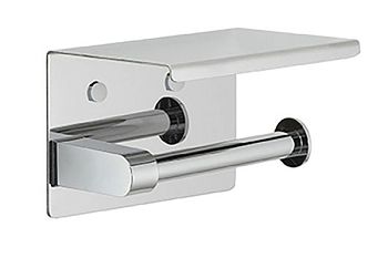 Gedy, бумагодержатель с плоской крышкой - площадкой под телефон, цвет хром