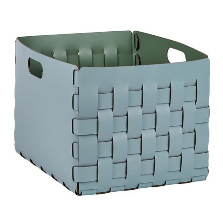 ADJ Корзинка Bottega, 35x40xH30 см., цвет: небесный/эвкалипт, артикул 1048.50/60